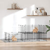 Vidaxl PETS Gabbia con porta 44 pannelli 35x35 cm in acciaio nero