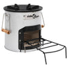 Vidaxl Camping Wood Stove 45x25x26 cm de acero de color plateado