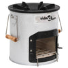Vidaxl Camping Wood Stove 45x25x26 cm de acero de color plateado