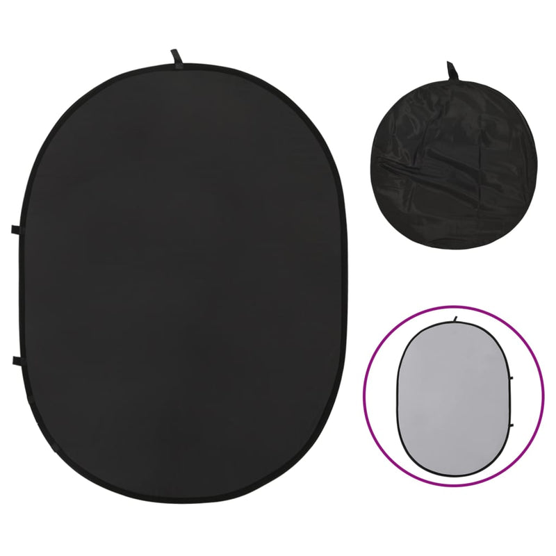VIDAXL SCHERMI SCREENTE STUDIO 2-IN-1 Oval 200x150 cm nero
