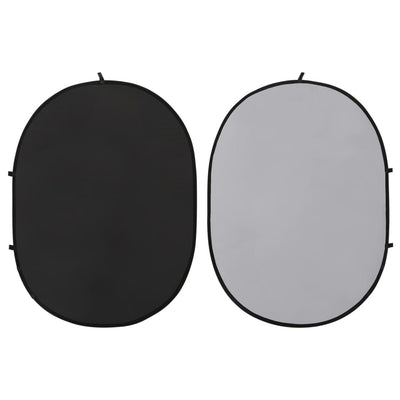 VIDAXL SCHERMI SCREENTE STUDIO 2-IN-1 Oval 200x150 cm nero