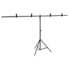 Vidaxl achtergrondstandaard t-vormig 201x60x(70-200) cm zwart