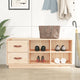 Vidaxl Shoes Bank 100x34x45 cm Solid pine