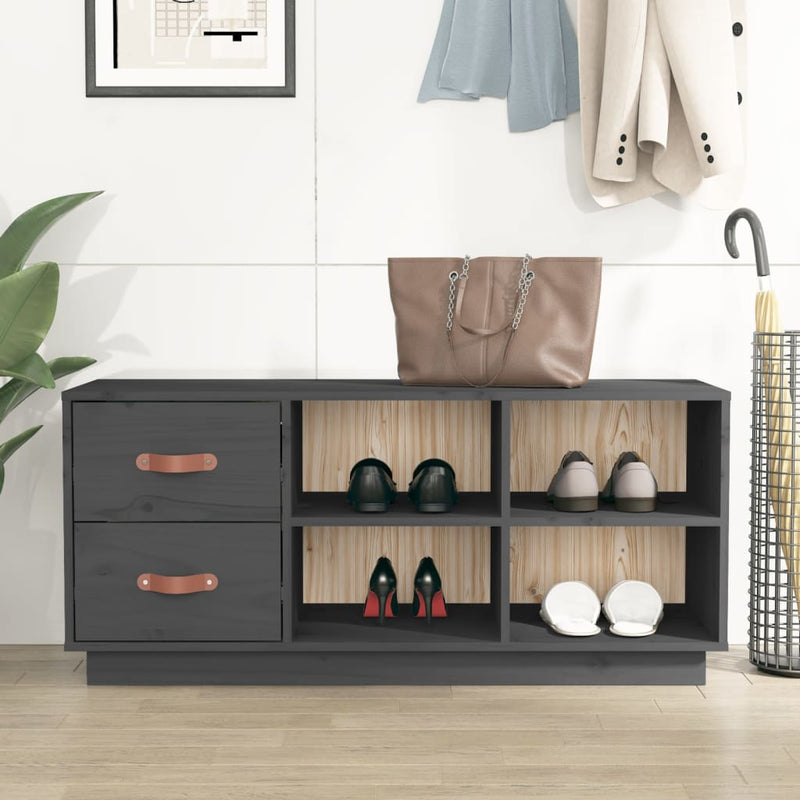 Vidaxl Shoes Bank 100x34x45 cm Pino solido