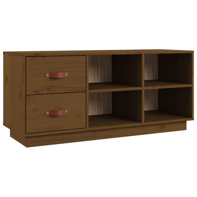 Vidaxl Shoes Bank 100x34x45 cm Miele di pino solido