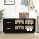 Vidaxl Shoes Bank 100x34x45 cm Pino solido nero