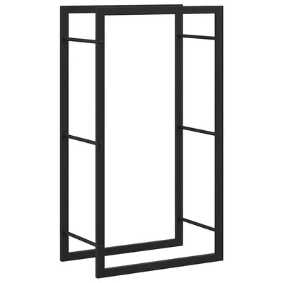 Vidaxl haardhoutrek 50x28x94 cm staal matzwart