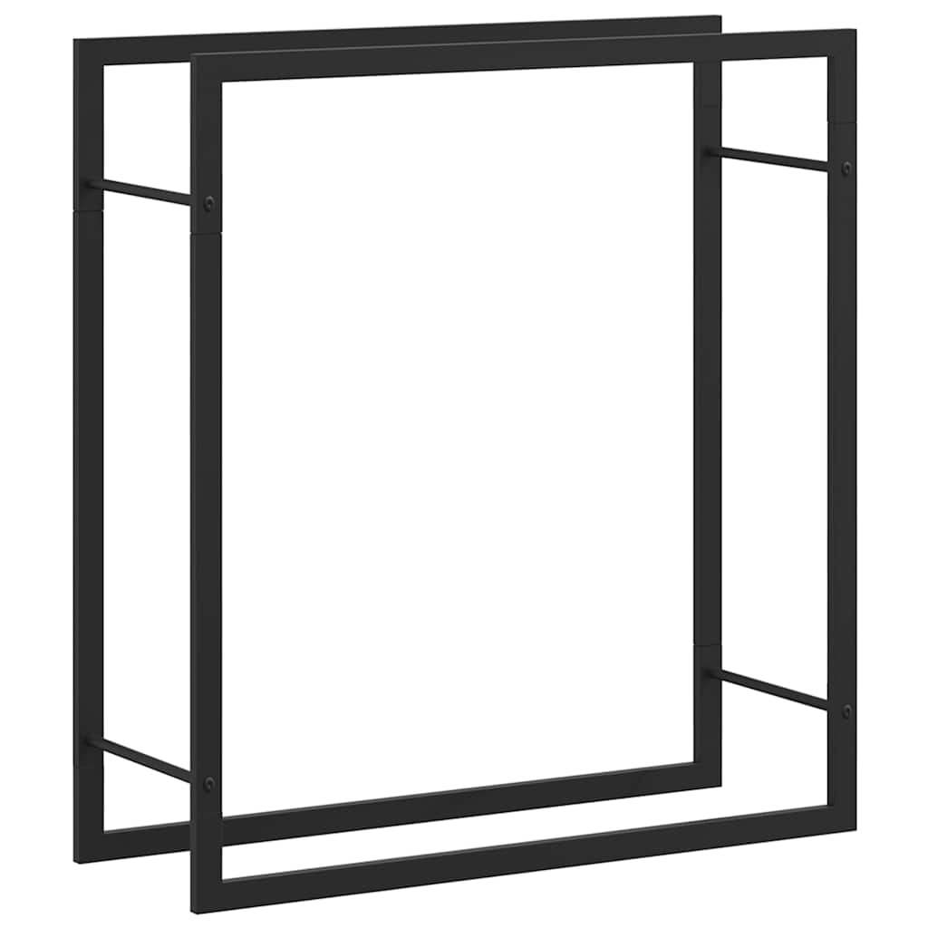 Vidaxl camino 80x28x86 cm in acciaio Mattzwart
