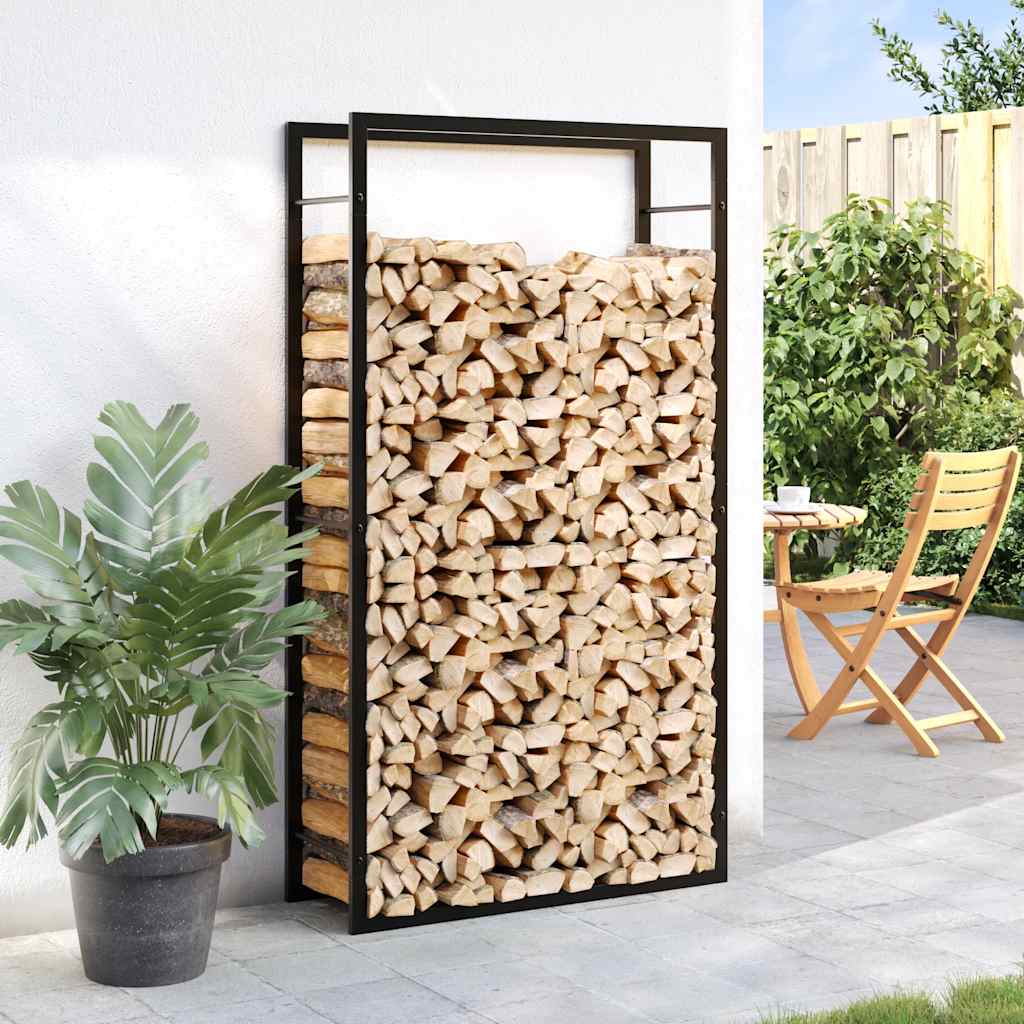Chimenea de Vidaxl 80x28x154 cm de acero mate negro