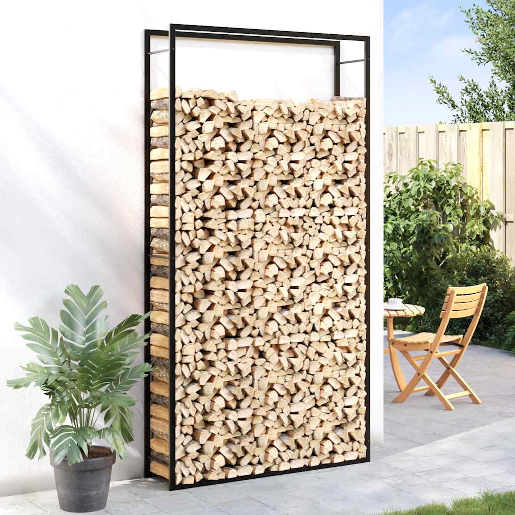 Chimenea de Vidaxl 110x28x214 cm de acero mate negro