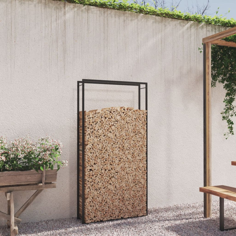Chimenea de Vidaxl 110x28x214 cm de acero mate negro