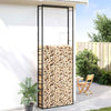 Vidaxl camino 110x28x312 cm in acciaio opaco nero