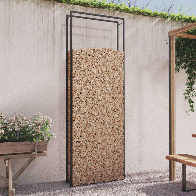 Chimenea de Vidaxl 110x28x312 cm de acero mate negro