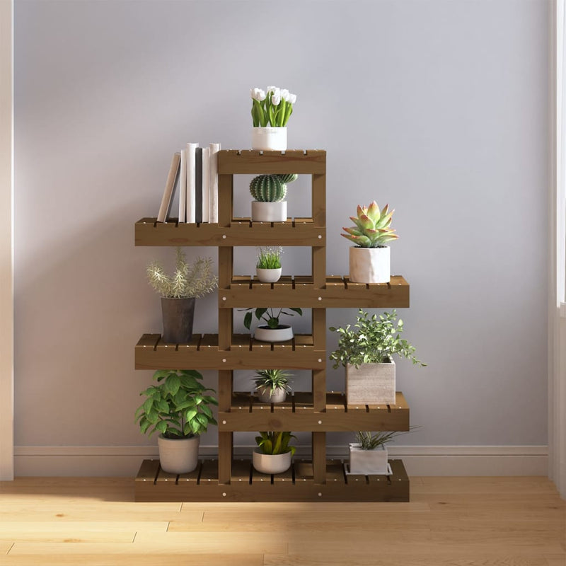 VIDAXL Plant Standard 85x25x109.5 cm Miele di pino solido marrone