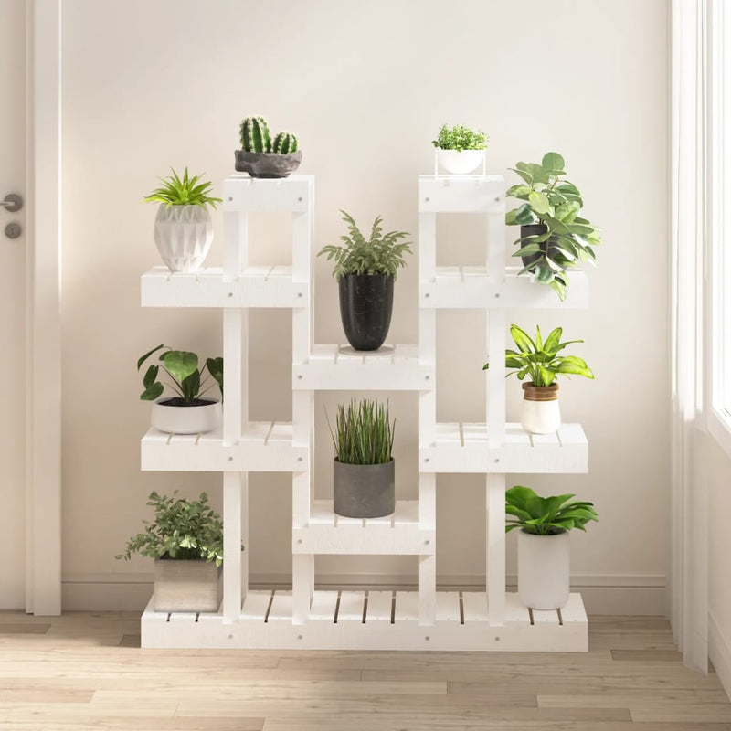 Vidaxx soporte para plantas blanco 104,5x25x109,5 cm madera maciza de pino
