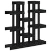 Vidaxl Plant Standard 104.5x25x109.5 cm de madera de pino sólido negro