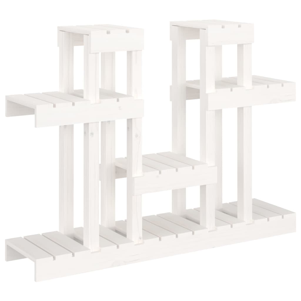 Supporto per piante Vidaxx bianco 104,5x25x77,5 cm in legno di pino massiccio