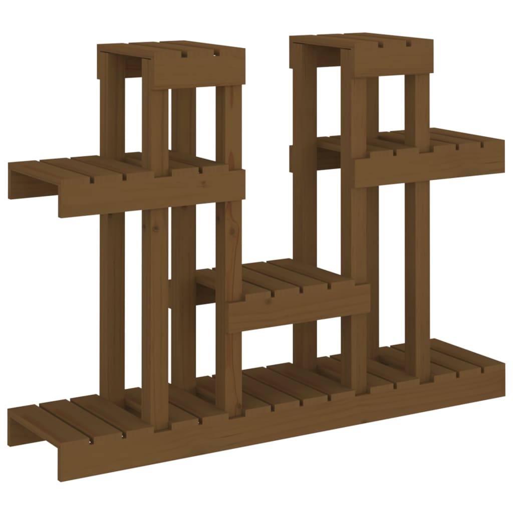 Vidaxl Plant Standard 104.5x25x77.5cm Pino sólido marrón marrón