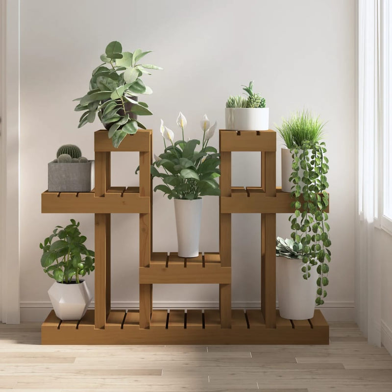 Vidaxl Plant Standard 104.5x25x77.5cm Pino sólido marrón marrón