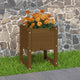 Vidaxl Planning Box 40x40x52.5 cm de pino sólido marrón marrón