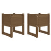Plantadores Vidaxl 2 ST 40x40x52.5 cm de pino sólido marrón