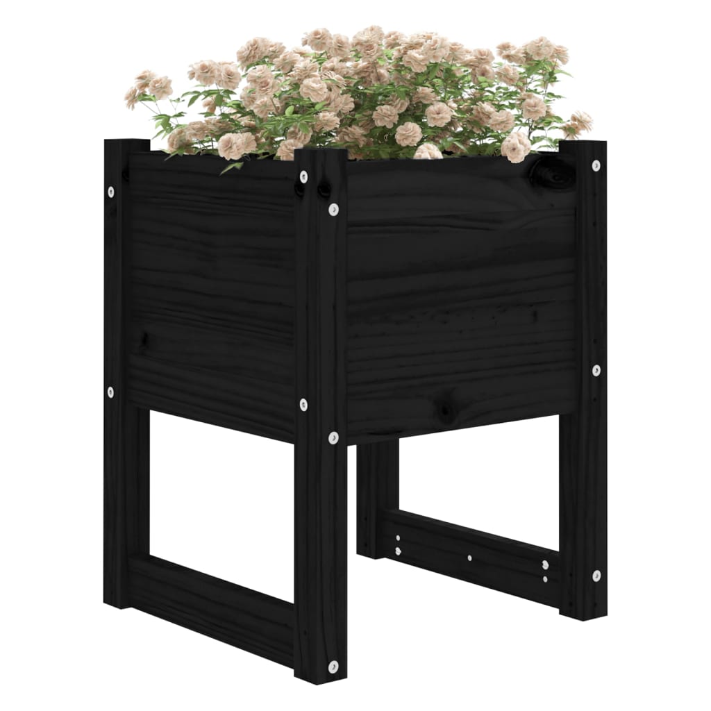 Vidaxl fioriere 2 ST 40x40x52.5 cm Pino solido nero