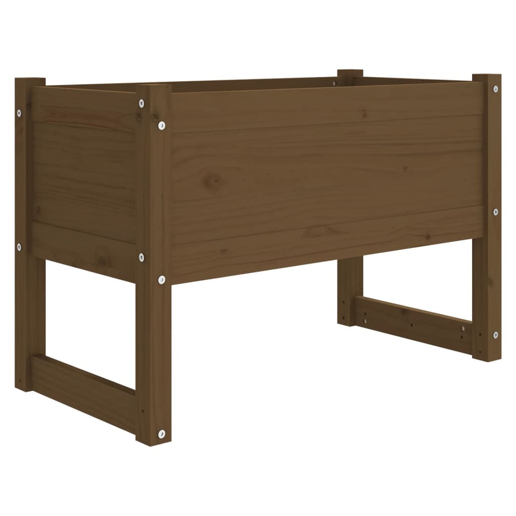 Vidaxl Planning Box 78x40x52 cm de pino sólido marrón marrón