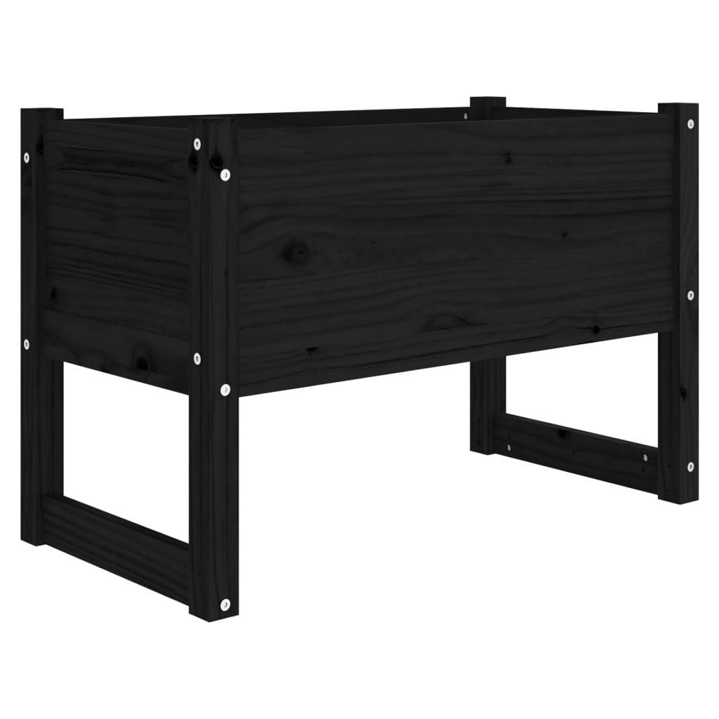 Vidaxl Planning Box 78x40x52 cm Solid Pine Black
