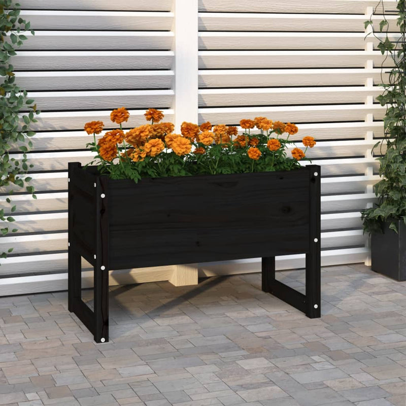 Vidaxl Planning Box 78x40x52 cm Solid Pine Black