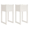 Vidaxl plantenbakken 2 st 40x40x81 cm massief grenenhout wit