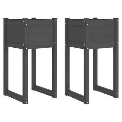 Vidaxl fioriere 2 ST 40x40x81 cm Pine grigio