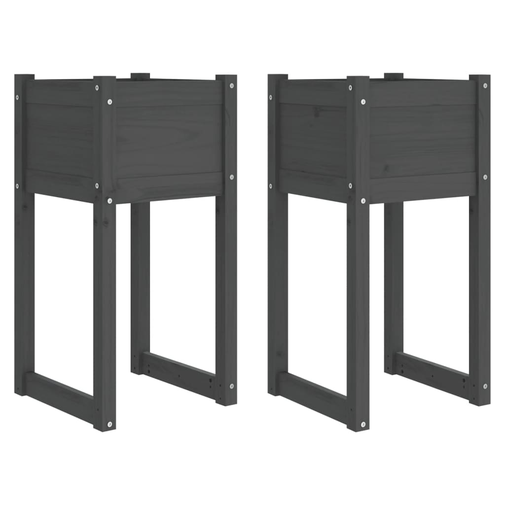 Vidaxl fioriere 2 ST 40x40x81 cm Pine grigio