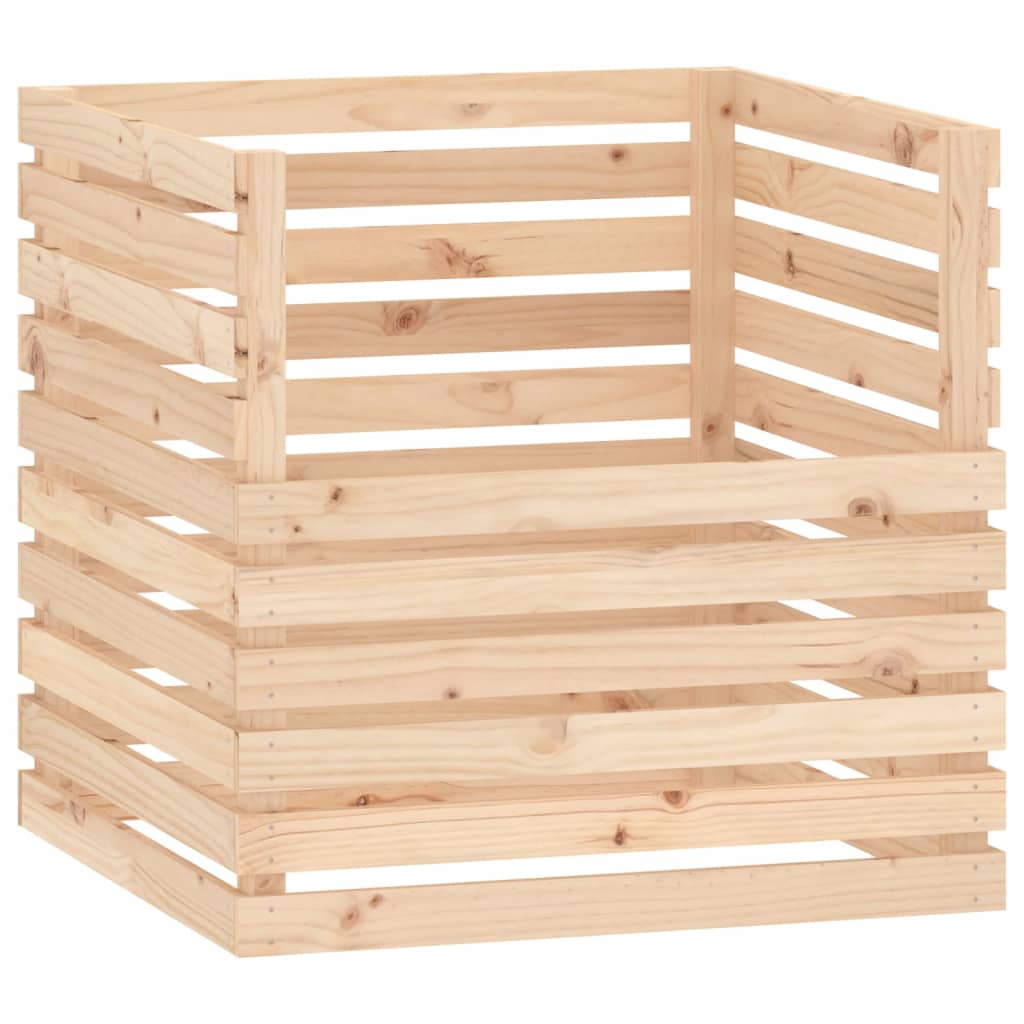 Vidaxx contenedor de compost de madera maciza de pino 80x80x78 cm