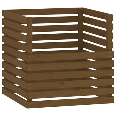 Vidaxl Compost Bin 80x80x78 cm de pino sólido marrón