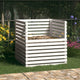 Vidaxl compostbak 100x100x102 cm massief grenenhout wit