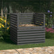 Vidaxl Compost bin 100x100x102 cm Solid pine Gray