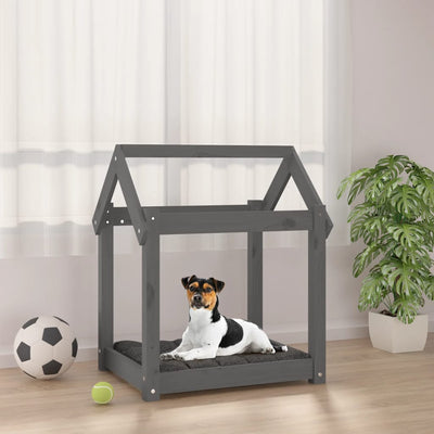 Canasta de perros de Vidaxl 61x50x70 cm de pino sólido gris