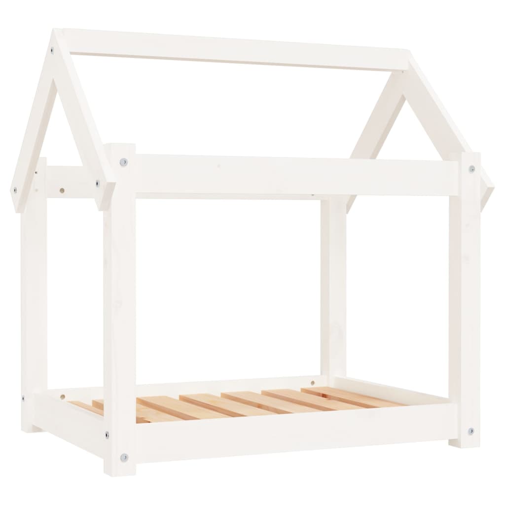 Vidaxl Cama para perros 71x55x70 cm Pino sólido White