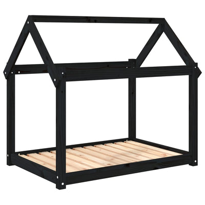 Vidaxl Dog Basket 101x70x90 cm Pino solido nero