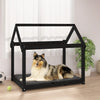 Vidaxl hondenmand 101x70x90 cm massief grenenhout zwart