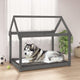 Vidaxl Dog Basket 111x80x100 cm Pine solido grigio