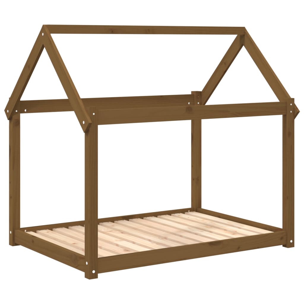 Vidaxl Dog Basket 111x80x100 cm Miele di pino solido marrone
