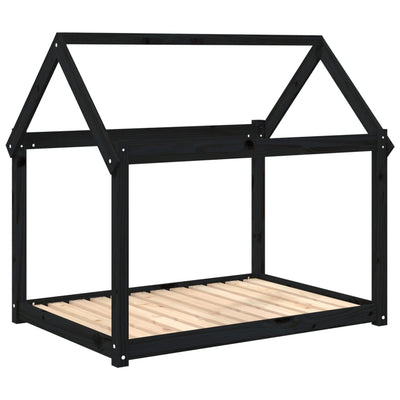 Vidaxl Dog Basket 111x80x100 cm Pino solido nero