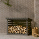 Vidaxl Fireplace Trek 108x73x79 cm Solid pine Gray