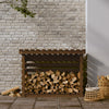 Vidaxl Fireplace Trek 108x73x79 cm de pino sólido marrón marrón