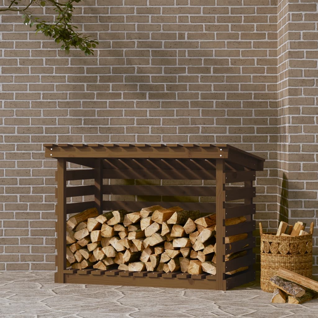 Vidaxl Fireplace Trek 108x73x79 cm de pino sólido marrón marrón