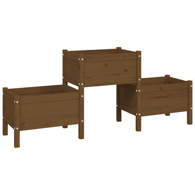 Casella di pianificazione Vidaxl 178.5x44x75 cm Miele di pino solido marrone