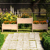 Vidaxl Planning Box 245.5x44x75 cm de pino sólido