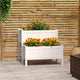 Vidaxl Planning Box 84.5x84x75 cm de pino sólido blanco