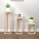 Vidaxx Juego de soporte para plantas de 3 piezas de madera maciza de pino